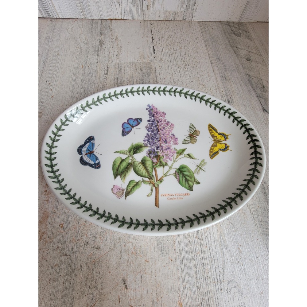 Botanical garden garden lilac syringa vulgaris oval platter plate portmeirion